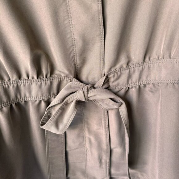 Banana Republic Tie Front Short Flowy Trench Overshirt - Picture 4 of 9